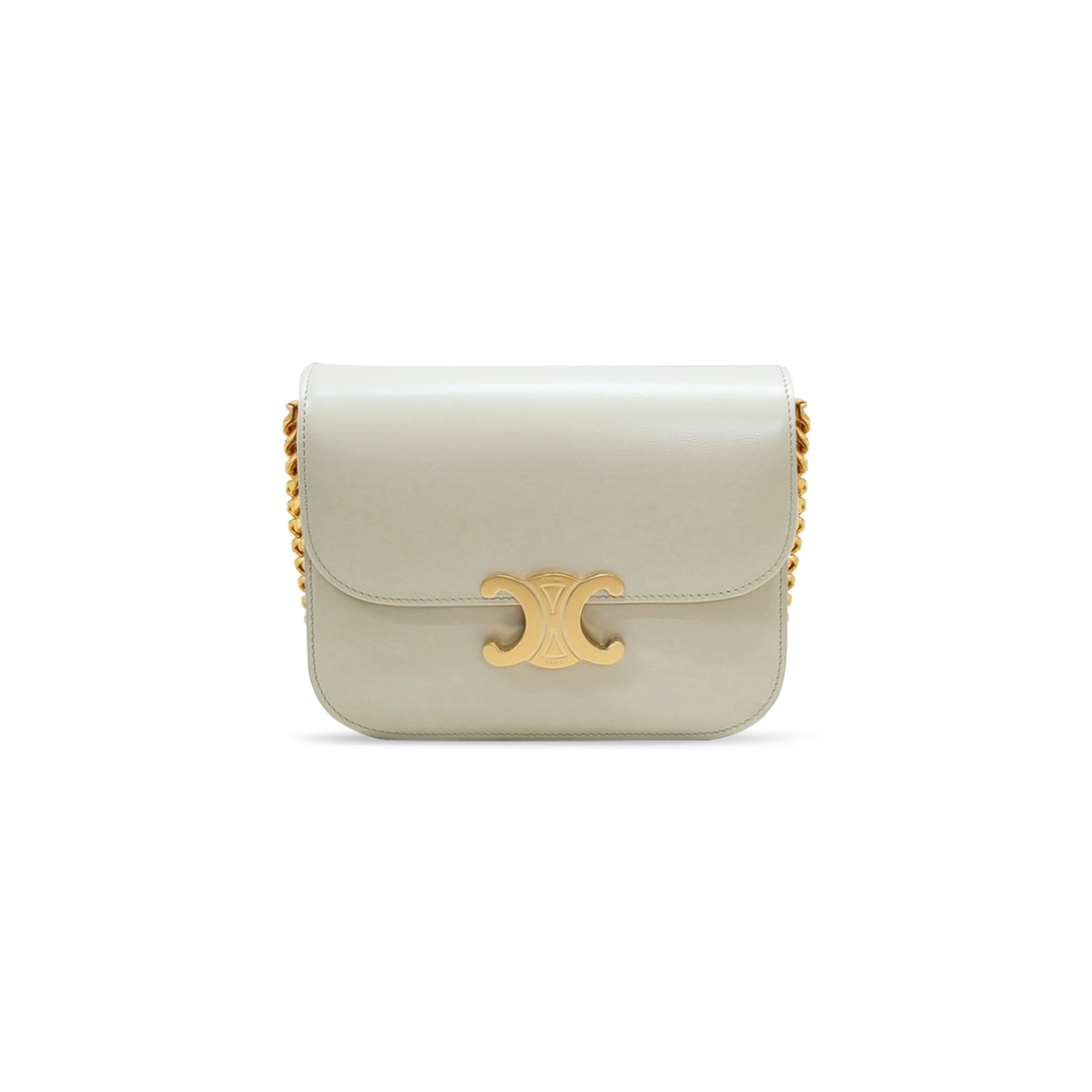 CELINE SHOULDER BAG IN COLLEGE TRIOMPHE SHINY COWHIDE 113583BF4.02PV (20*16*5cm)